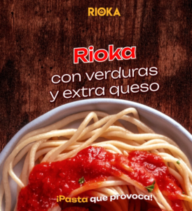 Rioka con verduras y extra queso